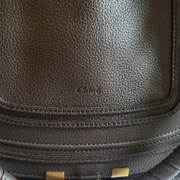 Chloe Medium Marcie Leather Satchel Bold Brown - Picture 8 of 12